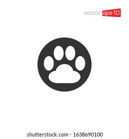 Paw animal Icon Design Vector