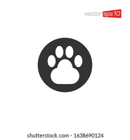 Paw animal Icon Design Vector