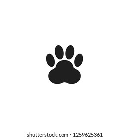 Paw of animal vector icon