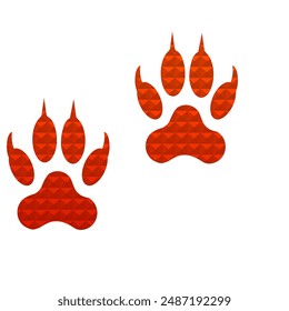 paw of animals icon pyramid design  vectoe