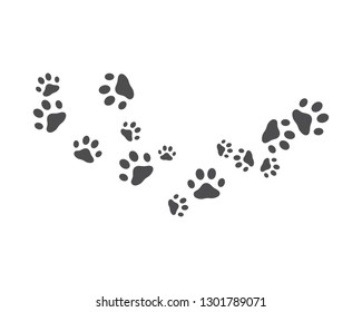 Paw background template vector