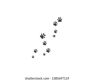 Paw background template vector icon illustration design 