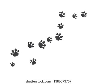 Paw background template vector illustration