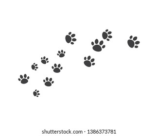 Paw background template vector illustration