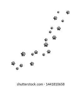 Paw background template vector illustration 