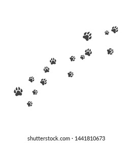 Paw background template vector illustration 