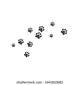 Paw background template vector illustration 