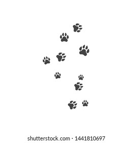 Paw background template vector illustration 