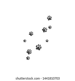 Paw background template vector illustration 