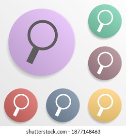 Paw badge color set icon. Simple glyph, flat vector of map icons for ui and ux, website or mobile application