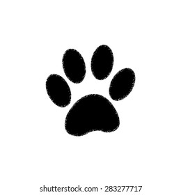 paw - black vector icon