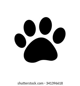 paw  - black vector icon