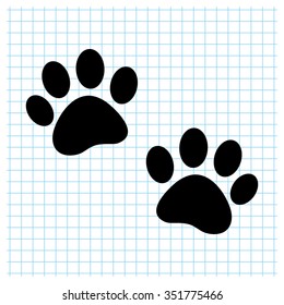paw - black vector icon