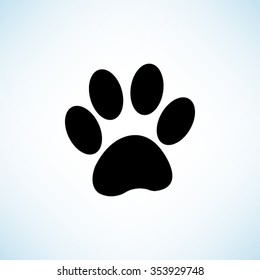 paw -  black vector icon