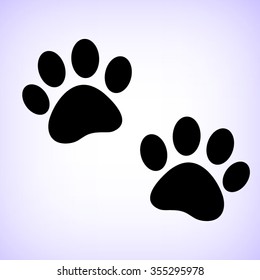 paw  - black vector icon