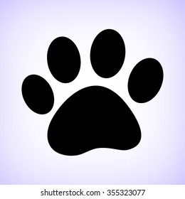paw  - black vector icon
