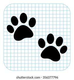 paw - black  vector icon