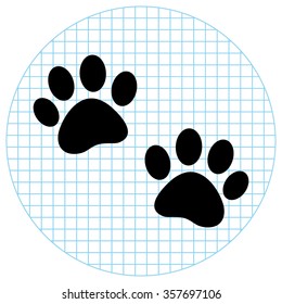paw  - black vector icon