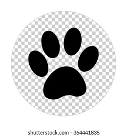 paw  - black vector icon