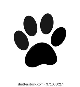 paw  - black vector icon