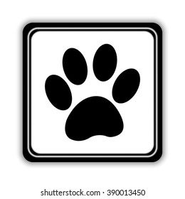 paw  - black vector icon