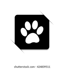 paw -  black vector icon