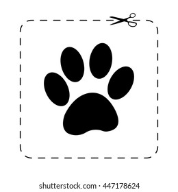 paw  - black vector icon