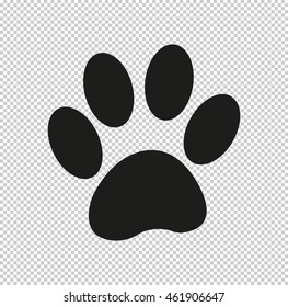 paw  - black vector icon
