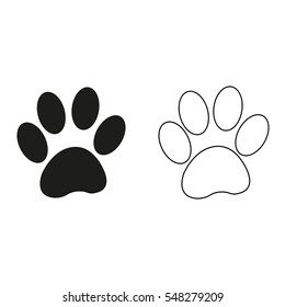 paw  - black vector icon