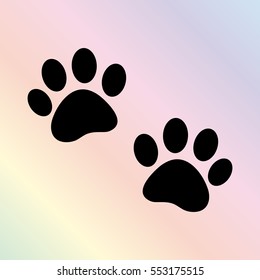 paw -  black vector icon