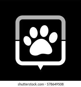 paw -  black vector icon