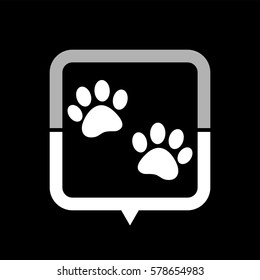 paw -  black vector icon