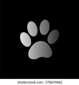 paw - black  vector icon