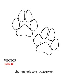 paw - black vector icon
