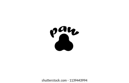 Paw black vector logo