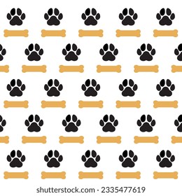 Paw and bone candy pattern for dog