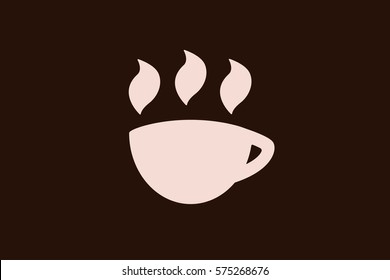 Paw cafe logo concept