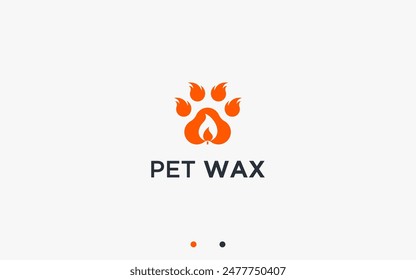 pata con diseño de logotipo de vela ilustración de silueta de Vector