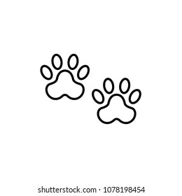 paw cat icon vector