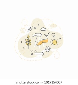 Paw cleaning icon