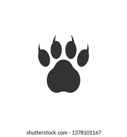 Paw clip art design vector isolated illustration