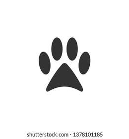 Paw clip art design vector isolated illustration