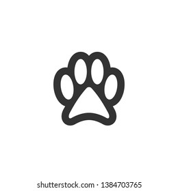 Paw clip art design vector isolated illustration