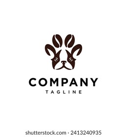 Paw coffee dog logo icon vector template.eps