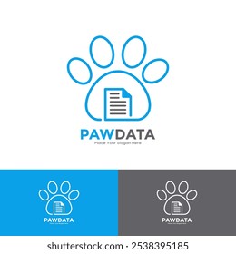 Diseño de logotipo de Vector de datos de pata. Conveniente para el símbolo de Internet, del negocio, de la oficina, del animal doméstico