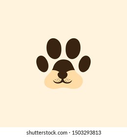 Paw Dog Animal Cute Vector Logo