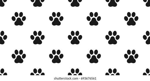 Paw Dog Paw Cat Paw icon illustration vector Seamless pattern wallpaper background