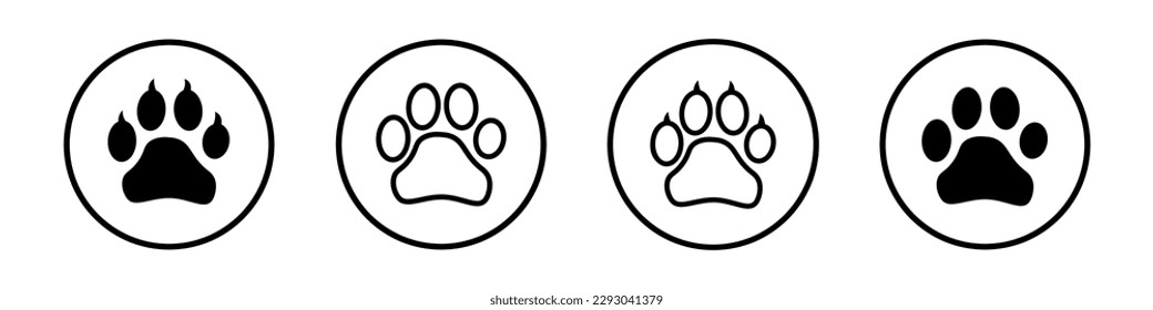 Paw dog or cat. Leg dog or cat. Simple illustration of puppy leg.