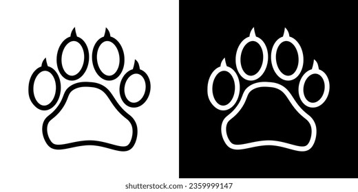 Paw dog or cat. Leg dog or cat. Simple illustration of puppy leg.