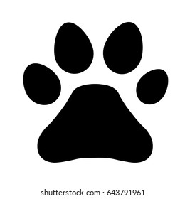Paw dog or cat print - vector illustration